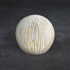  Anisa kerámia gömb Fehér/arany 10x10x10 cm dekoráció