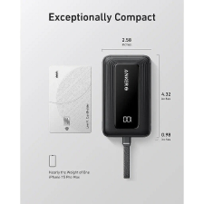Anker Zolo 10000 mAh Vezeték nélkül tölthető Fekete (A1688H11) power bank