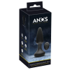 Anos - akkus, rádiós, forgó gyöngyös anál kúp vibrátor (fekete)