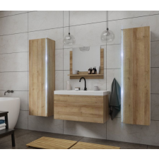 Anrallogin Venezia Dream II. fürdőszobabútor szett + mosdókagyló + szifon - 80 cm (arany tölgy) fürdőszoba bútor
