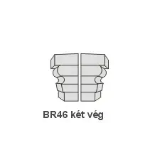 Anro BR-46 díszlécre - Két oldali véglezárás (beforgatás) villanyszerelés