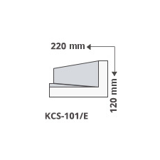 Anro Fűtéscső takaró díszléc KCS-101/E (120x220 mm) tapéta, díszléc és más dekoráció