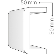 Anro KCS-114/E Kábelcsatorna, fűtéscső, gázcső takaró díszléc tapéta, díszléc és más dekoráció