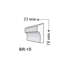 Anro Kültéri díszléc BR-15 - natúr tapéta, díszléc és más dekoráció