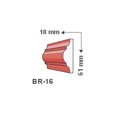 Anro Kültéri díszléc BR-16 - felületkezelt tapéta, díszléc és más dekoráció