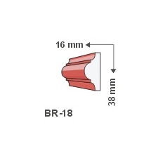 Anro Kültéri díszléc BR-18 - felületkezelt tapéta, díszléc és más dekoráció