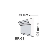 Anro Kültéri díszléc BR-26 - natúr tapéta, díszléc és más dekoráció