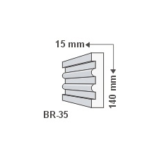 Anro Kültéri díszléc BR-35 - natúr tapéta, díszléc és más dekoráció