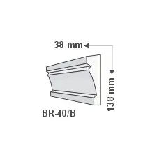 Anro Kültéri díszléc BR-40/B - natúr tapéta, díszléc és más dekoráció