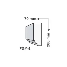 Anro Kültérre - egyedi homlokzati fríz FGY-4 (7cm x 20cm) EPS villanyszerelés