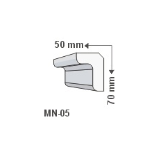 Anro MN-05 Minimal design stukkó tapéta, díszléc és más dekoráció