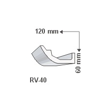 Anro RV-40 - Rejtett világítás díszléc - oldalfal tapéta, díszléc és más dekoráció