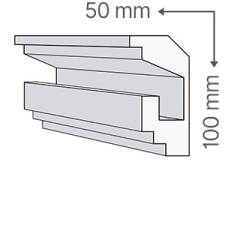 Anro RV-43 Rejtett világítás díszléc - mennyezet tapéta, díszléc és más dekoráció