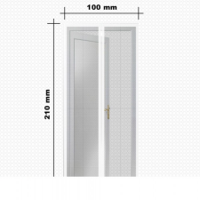 Anro Szúnyogháló függöny ajtóra, mágneses 210x100 FEHÉR szúnyogháló