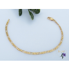  Antiallergén figaró szemes vékony karlánc-18K