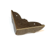 Antik bronz szinű fém sarokvédő elem, 4 db/cs. Mérete: 4,1x4,1x1,2 cm