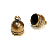 Antik bronz színű gyöngykupak, mérete: 1,4x2,1 cm dekorációs kellék
