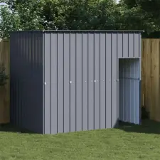  antracit horganyzott acél kutyakennel tetővel 214x153x181 cm szállítóbox, fekhely kutyáknak