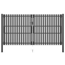  antracitszürke acél kerítéskapu 4 x 2,5 m kerti bútor