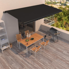  antracitszürke kézzel kihúzható napellenző 600 x 350 cm kerti bútor