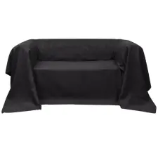  Antracitszürke mikro-velúr kanapéhuzat védő 270 x 350 cm lakástextília