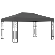  Antracitszürke szövet pavilon 3 x 4 m kerti bútor