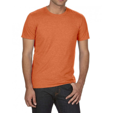 ANVIL Férfi póló Anvil AN6750 Felnőtt Tri-Blend póló -2XL, Heather Orange férfi póló