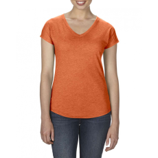 ANVIL Női póló Anvil ANL6750V Tri-Blend v-nyakú póló -XL, Heather Orange