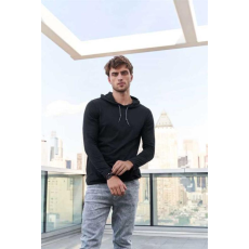 ANVIL Póló Anvil Basic felnőtt hosszú ujjú kapucnis férfi, navy/dark grey, XL