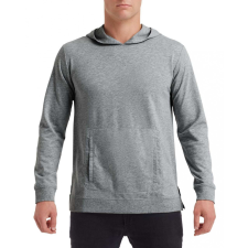 ANVIL Uniszex pulóver Anvil AN73500 Light Terry Hood -L, Heather Graphite női póló