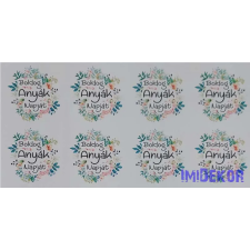  Anyák napjára zöldes matrica A4/24 dekorációs kellék