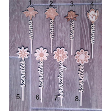  Anyáknapi virág, gravírozott dekorációs kellék