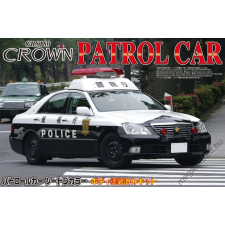 AOSHIMA - Toyota 18 Crown Police Car Metropolitan Police Department Steel Wheel rc autó