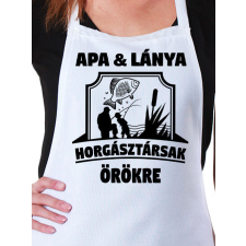  Apa-lánya ajándék - Apa és lánya horgásztársak kötény lakástextília