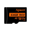 Apacer 64GB V30 A2 MicroSDXC UHS-I U3 Memóriakártya + Adapter (AP64GMCSX10U8-R)