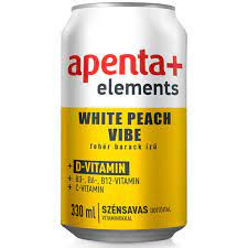  APENTA+ Elements white peach 0,33 dob üdítő, ásványviz, gyümölcslé