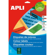 APLI 105x148mm színes Etikett 80 etikett/csomag Piros etikett