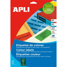 APLI 105x148mm színes Etikett 80 etikett/csomag Piros (12993) etikett