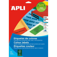 APLI 105x37mm színes Etikett 1600 etikett/csomag Sárga (12976) etikett