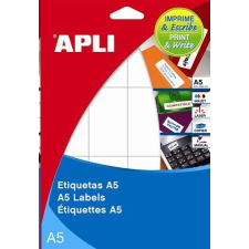 APLI 12x30 mm etikett, kerekített sarkú, A5 hordozón 990 darab (LCA1861) etikett