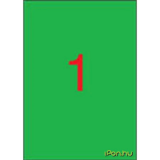 APLI 1 pályás színes etikett 210 x 297 mm piros 100 etikett/csomag etikett