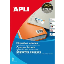 APLI 210x297 mm etikett, felülcímkézéshez (tökéletes fedés) 20 darab (LCA11709) etikett