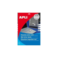 APLI 210x297 mm etikett, poliészter, időjárásálló, ezüst 100 darab (LCA12974) etikett