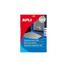 APLI 210x297 mm etikett, poliészter, időjárásálló, ezüst 20 darab (LCA10071) etikett
