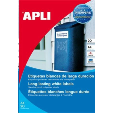 APLI 45.7x21.2 mm etikett, poliészter, időjárásálló, kerekített sarkú 960 darab (LCA12112) etikett