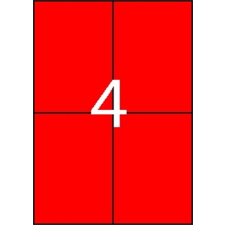 APLI Etikett, 105x148 mm, színes, apli, piros, 80 etikett/csomag 12993 etikett