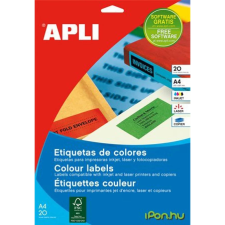 APLI Etikett 105x148 mm színes kék 80 etikett/csomag etikett