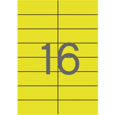 APLI Etikett, 105x37 mm, színes, APLI, sárga, 320 etikett/csomag etikett