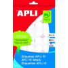 APLI Etikett, 13 mm kör, kézzel írható, APLI, 770 etikett/csomag
