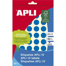  APLI Etikett, 16 mm kör, kézzel írható, színes, APLI, kék, 432 etikett/csomag etikett